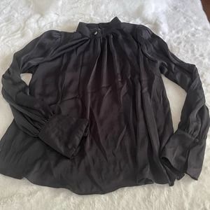 new nwt free people black corset back blouse top size extra small XS